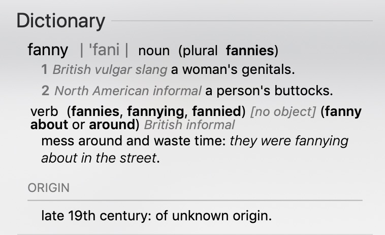 touche meaning fanny